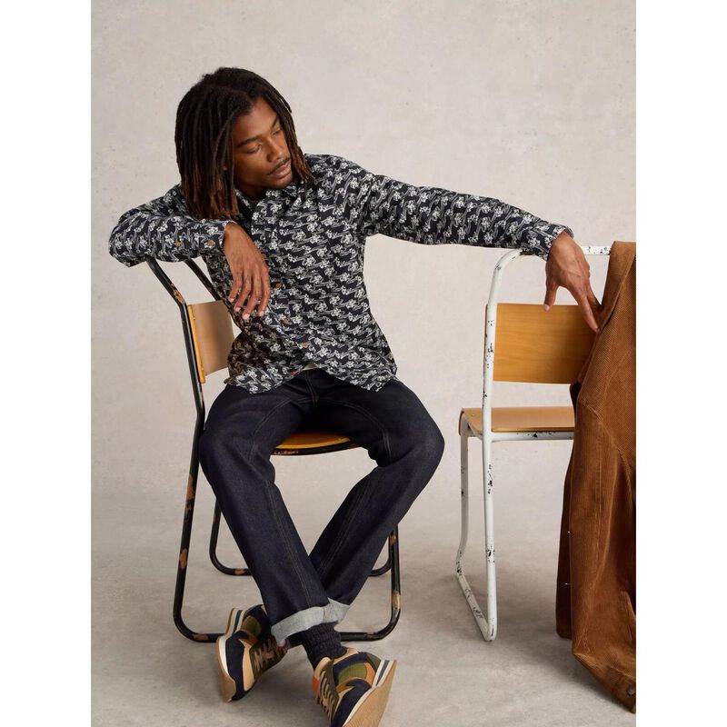 White Stuff Floral Ripple Printed Shirt image number 3